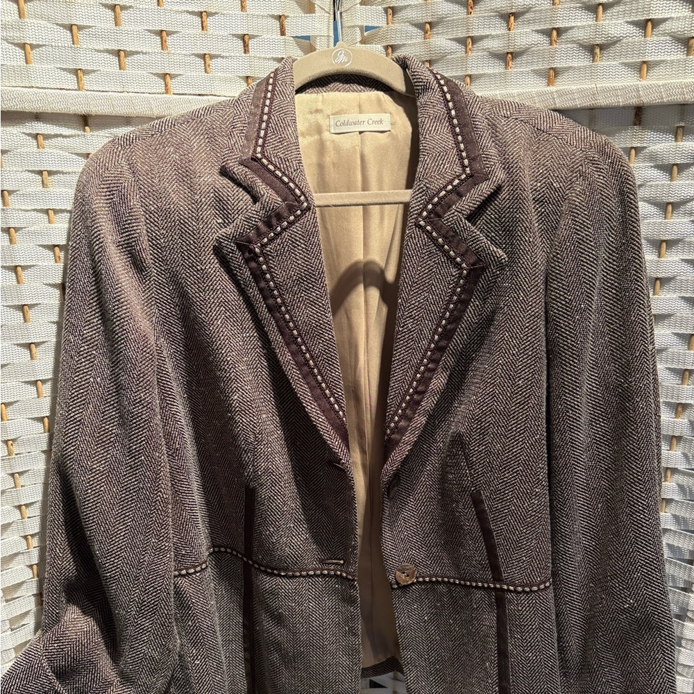 Coldwater Creek Women's Textured Blazer - Brown